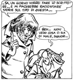 Bonvi autoritratto con Nick Carter